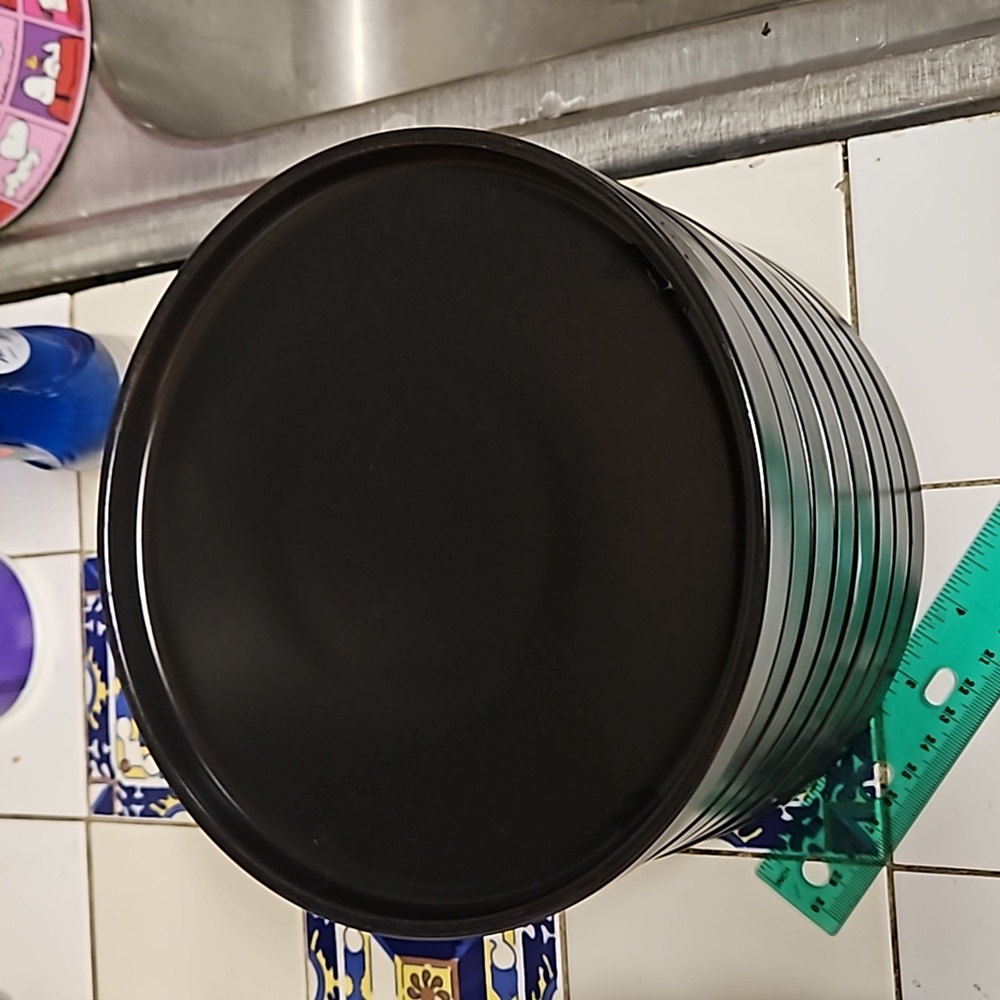 Stone + Lain 8 Piece Stoneware Dinnerware Set Matte Black Salad Plates